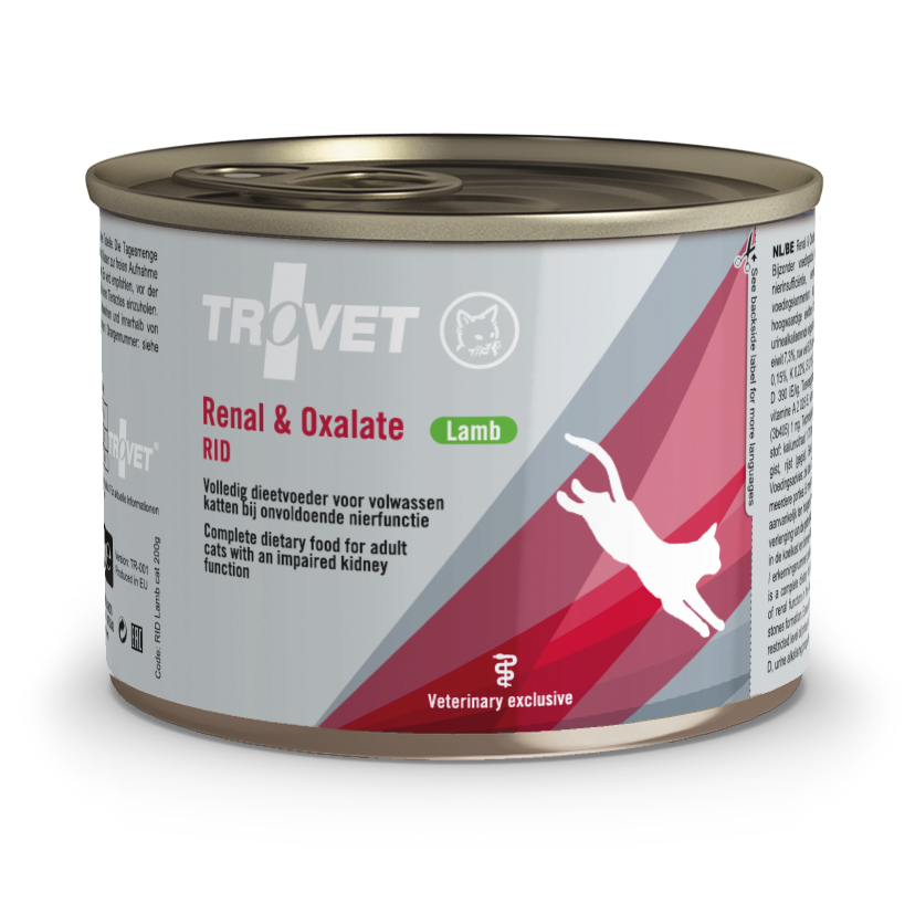 Trovet Renal Oxalate Diet Cat RID Lamb konzerv 200g – 1. kép