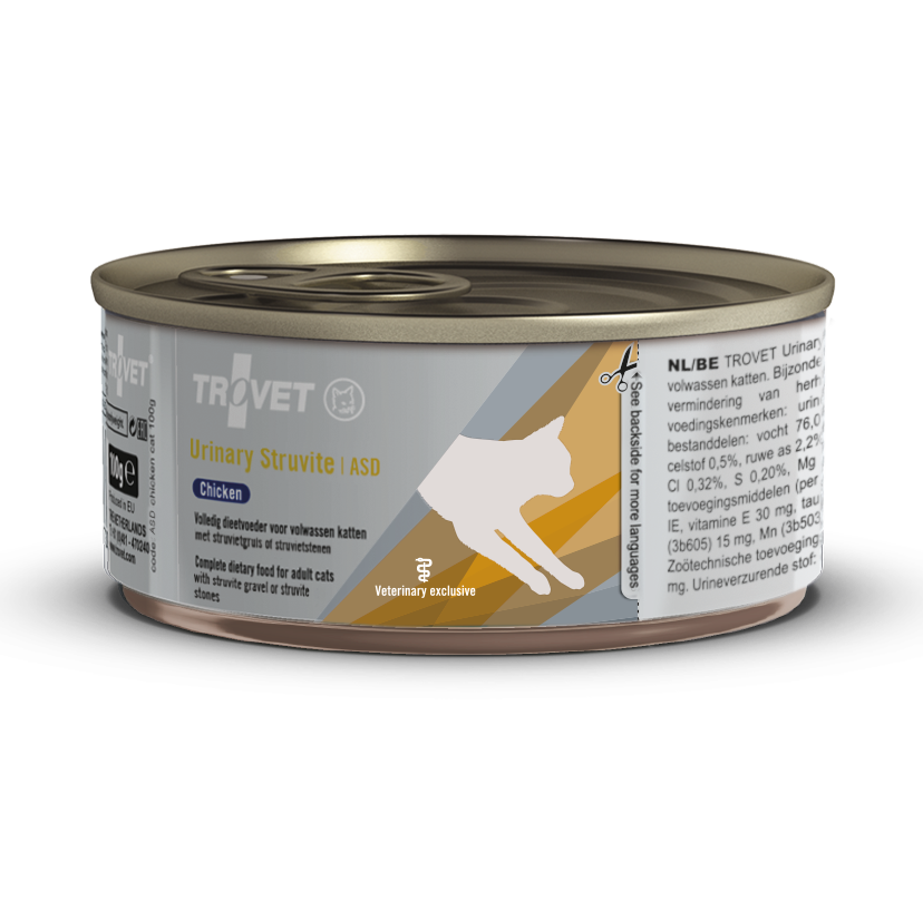 Trovet Urinary Struvit Cat ASD Chicken konzerv 100g – 1. kép