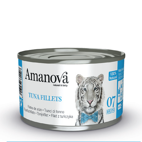 Amanova Cat P07 Canned Tuna Fillets Broth 70g – 1. kép