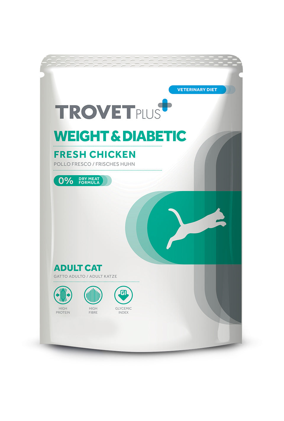 TrovetPlus Weight &amp; Diabetic CAT Adult Pouch 85 g – 1. kép