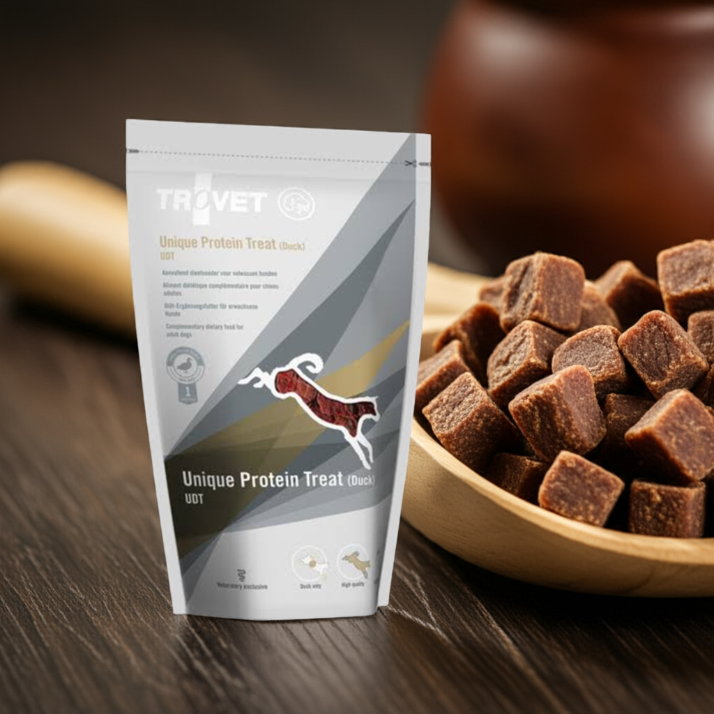 Trovet Unique Protein Treat UDT Duck 125g jutalomfalat – 6. kép