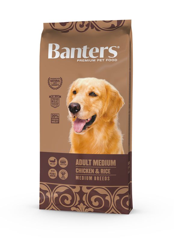 Banters Dog Adult Medium Breed Chicken and Rice 15kg – 1. kép