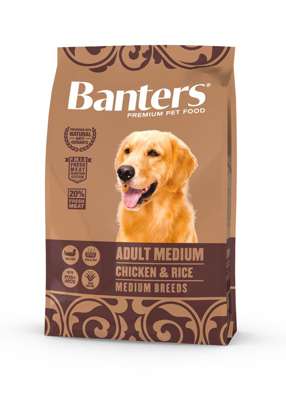 Banters Dog Adult Medium Breed Chicken and Rice 3kg – 1. kép