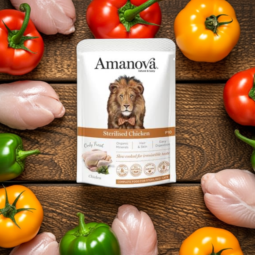 Amanova Cat GF Pouch P10 Sterilised Chicken 85g – lejárat: 2026.10.22. – 2. kép
