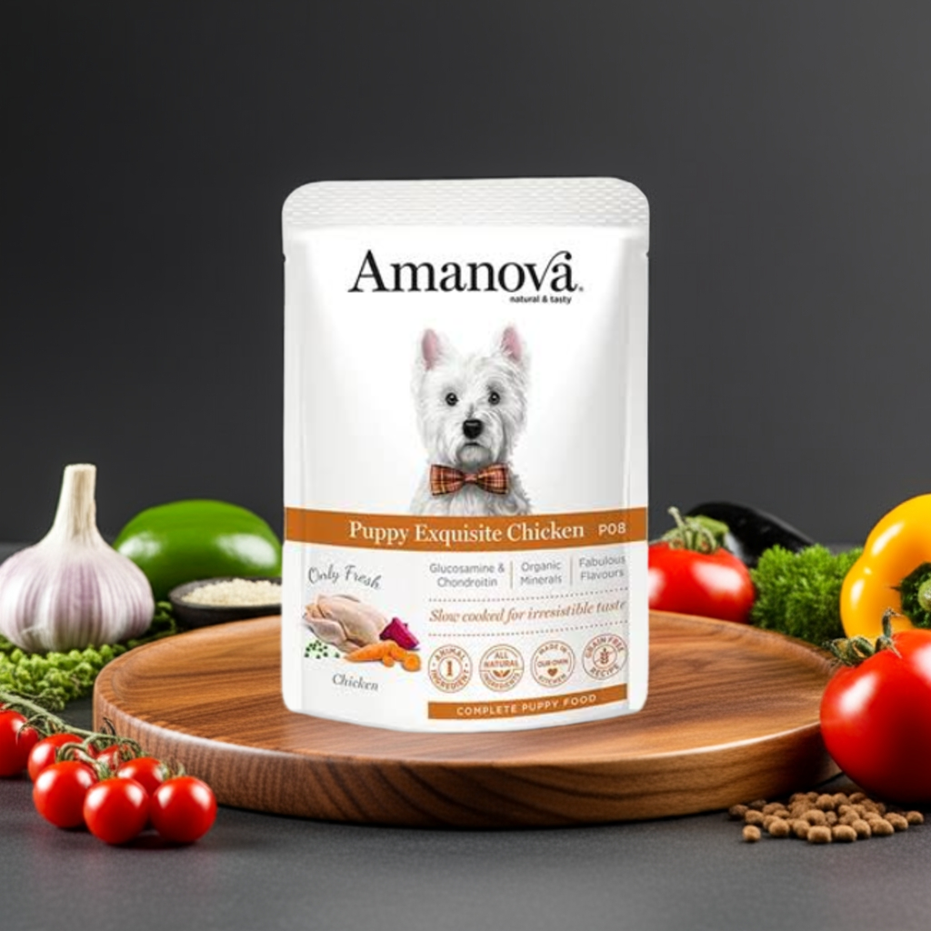 Amanova Dog GF Pouch Puppy Exquisite Chicken P08 100 g – 3. kép