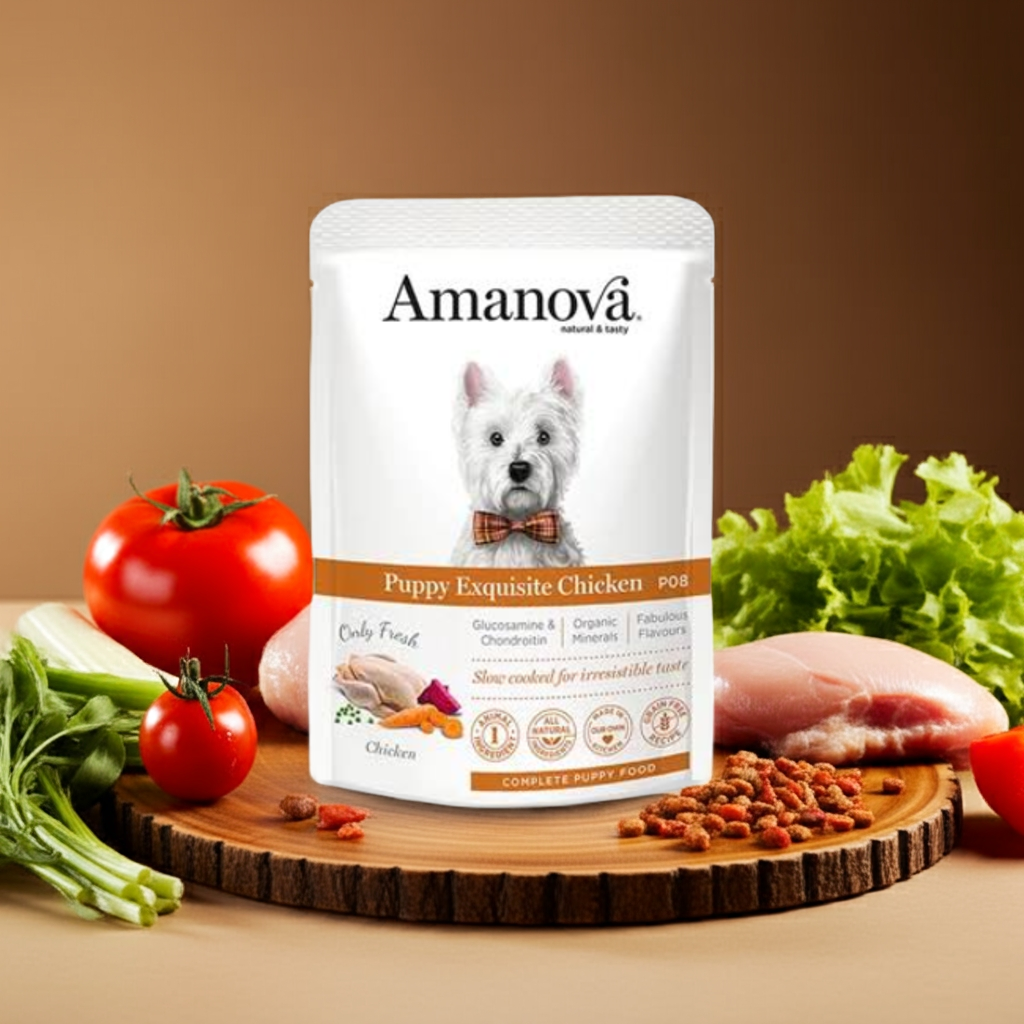 Amanova Dog GF Pouch Puppy Exquisite Chicken P08 100 g – 2. kép