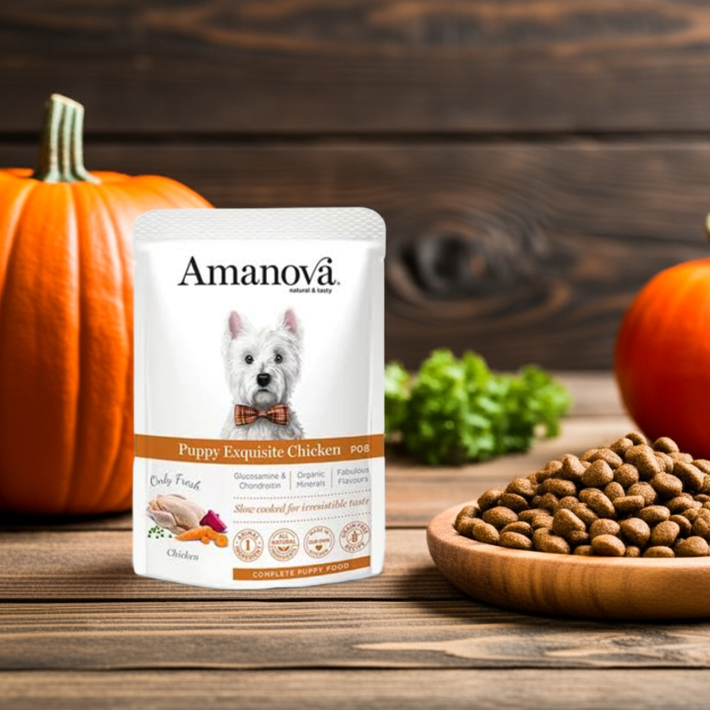 Amanova Dog GF Pouch Puppy Exquisite Chicken P08 100 g – 5. kép