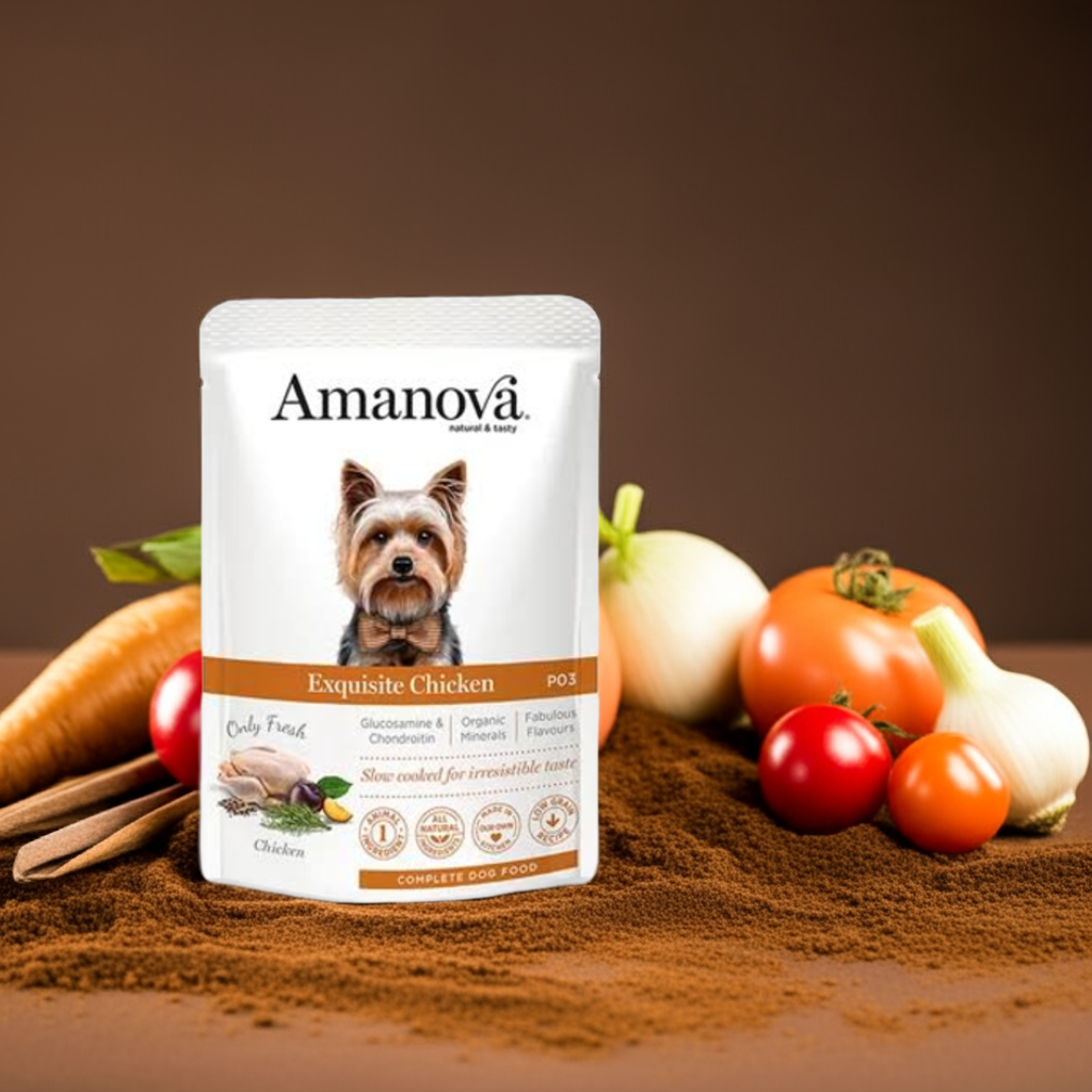 Amanova Dog GF Pouch Adult Exquisite Chicken P03 300 g – 2. kép