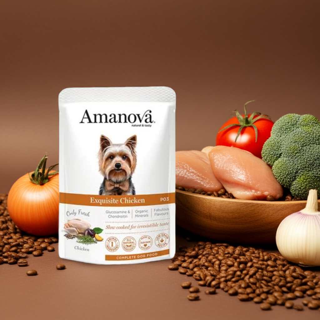 Amanova Dog GF Pouch Adult Exquisite Chicken P03 300 g – 4. kép