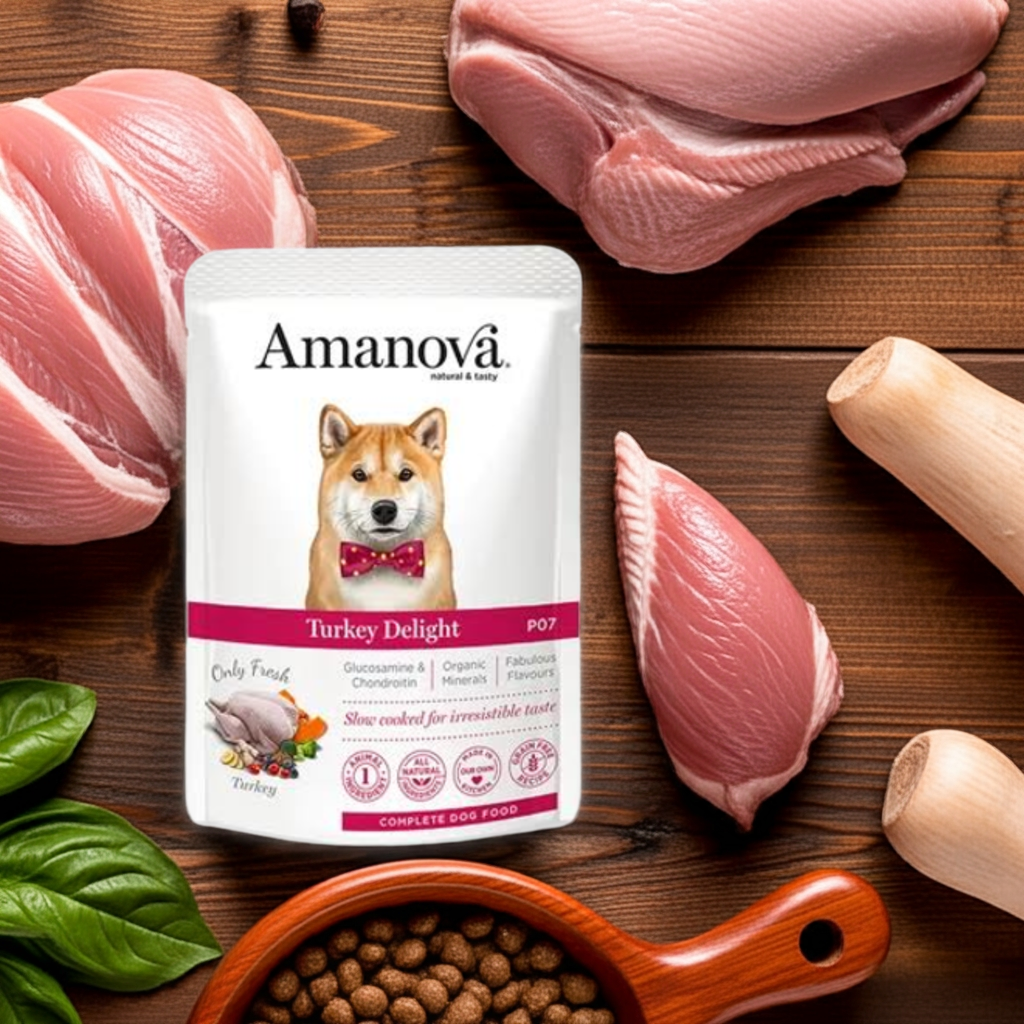 Amanova Dog GF Pouch Adult Turkey Delight P07 300 g – 4. kép