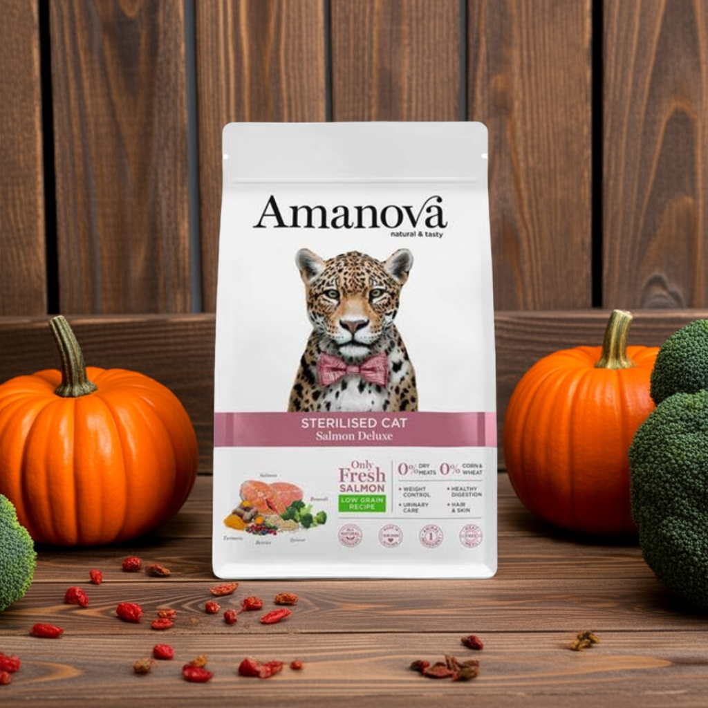 Amanova Cat LG Sterilised Salmon Deluxe 1,5 kg – 4. kép