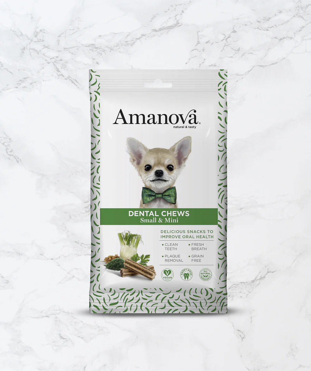 Amanova Dog GF Snacks Dental Chews Small/Mini Vegan 110 g – 1. kép