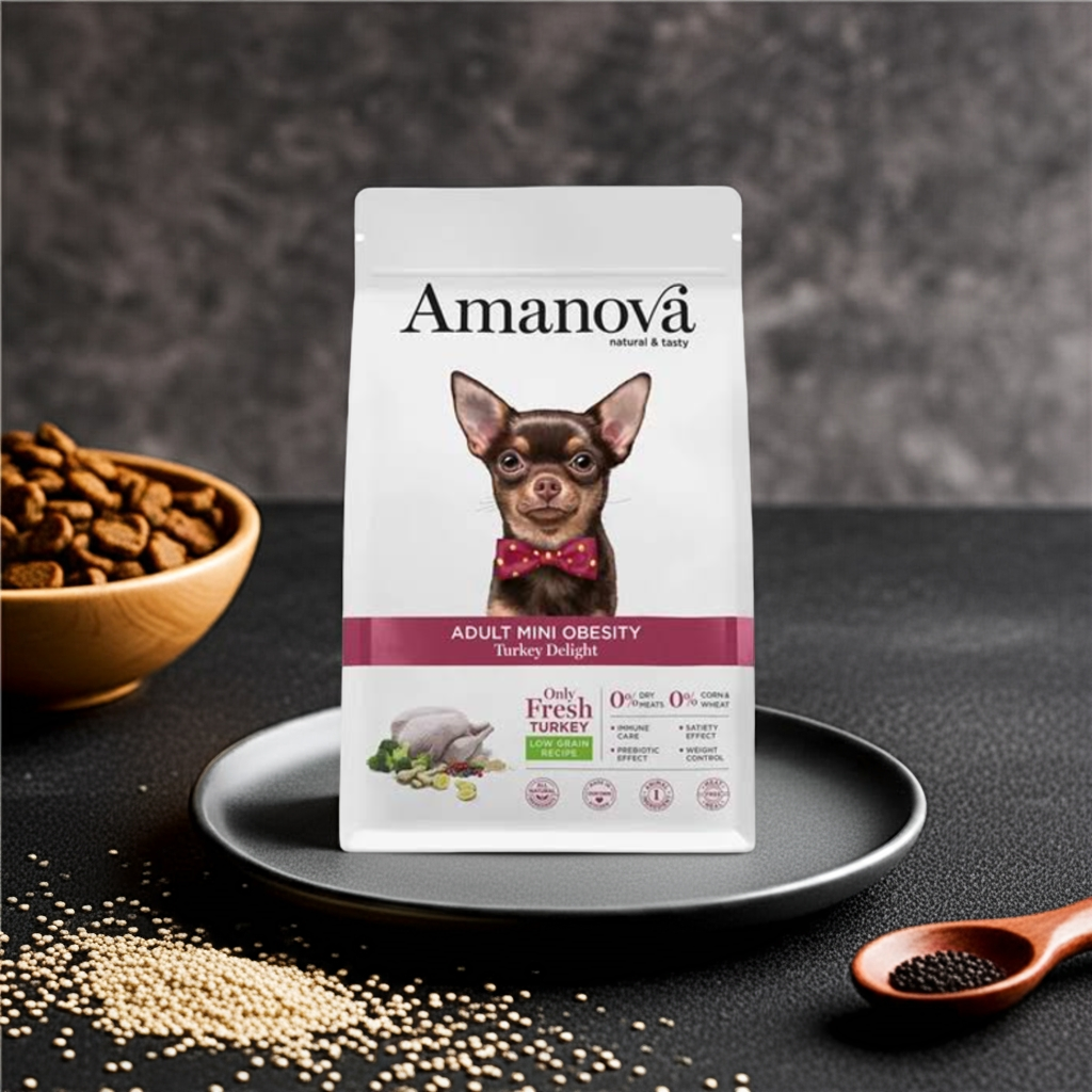 Amanova Dog Mini Adult Obesity Turkey Delight 800g – 3. kép