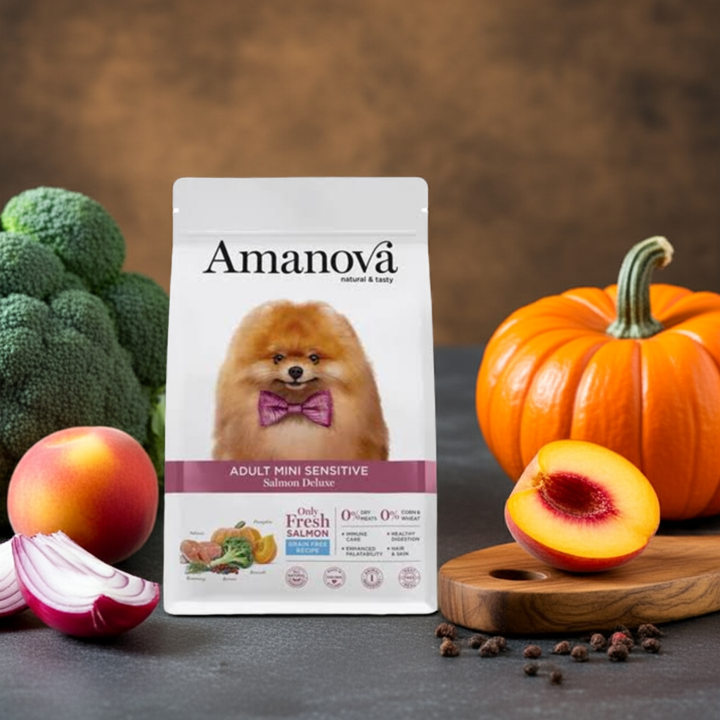 Amanova Dog Mini Adult Sensitive Salmon Deluxe 2 kg – 3. kép