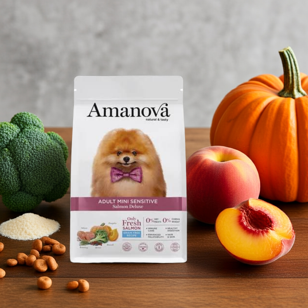 Amanova Dog Mini Adult Sensitive Salmon Deluxe 2 kg – 4. kép