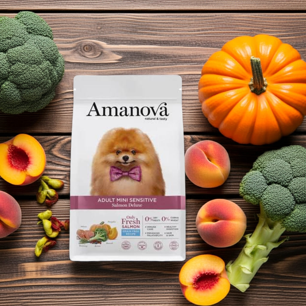 Amanova Dog Mini Adult Sensitive Salmon Deluxe 2 kg – 2. kép