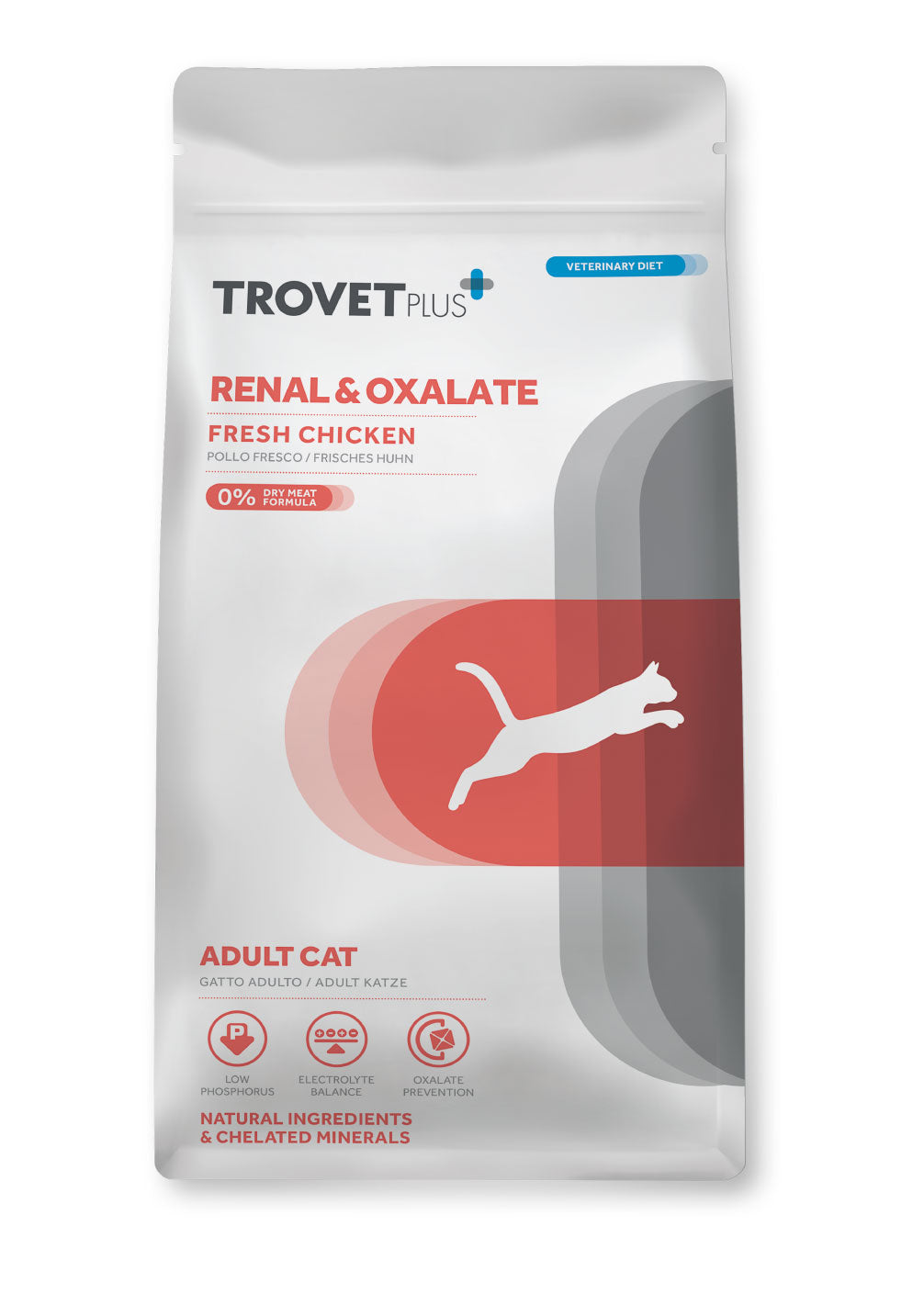 TrovetPlus Renal Oxalate CAT Adult Chicken 1,2 kg – 1. kép