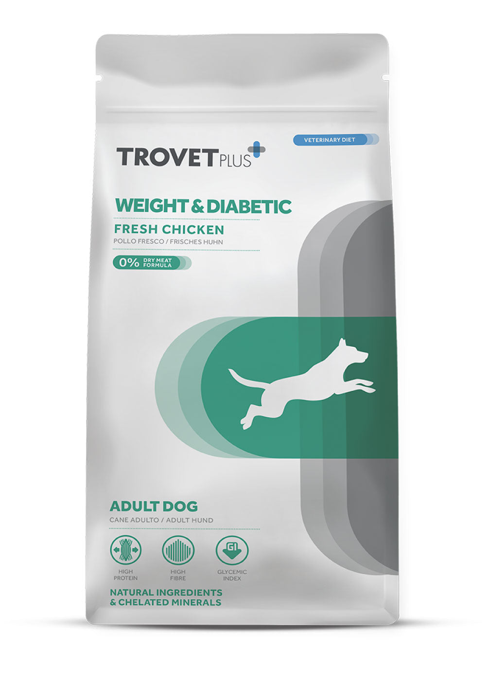 TrovetPlus Weight & Diabetic DOG Adult Chicken 10 kg – 1. kép
